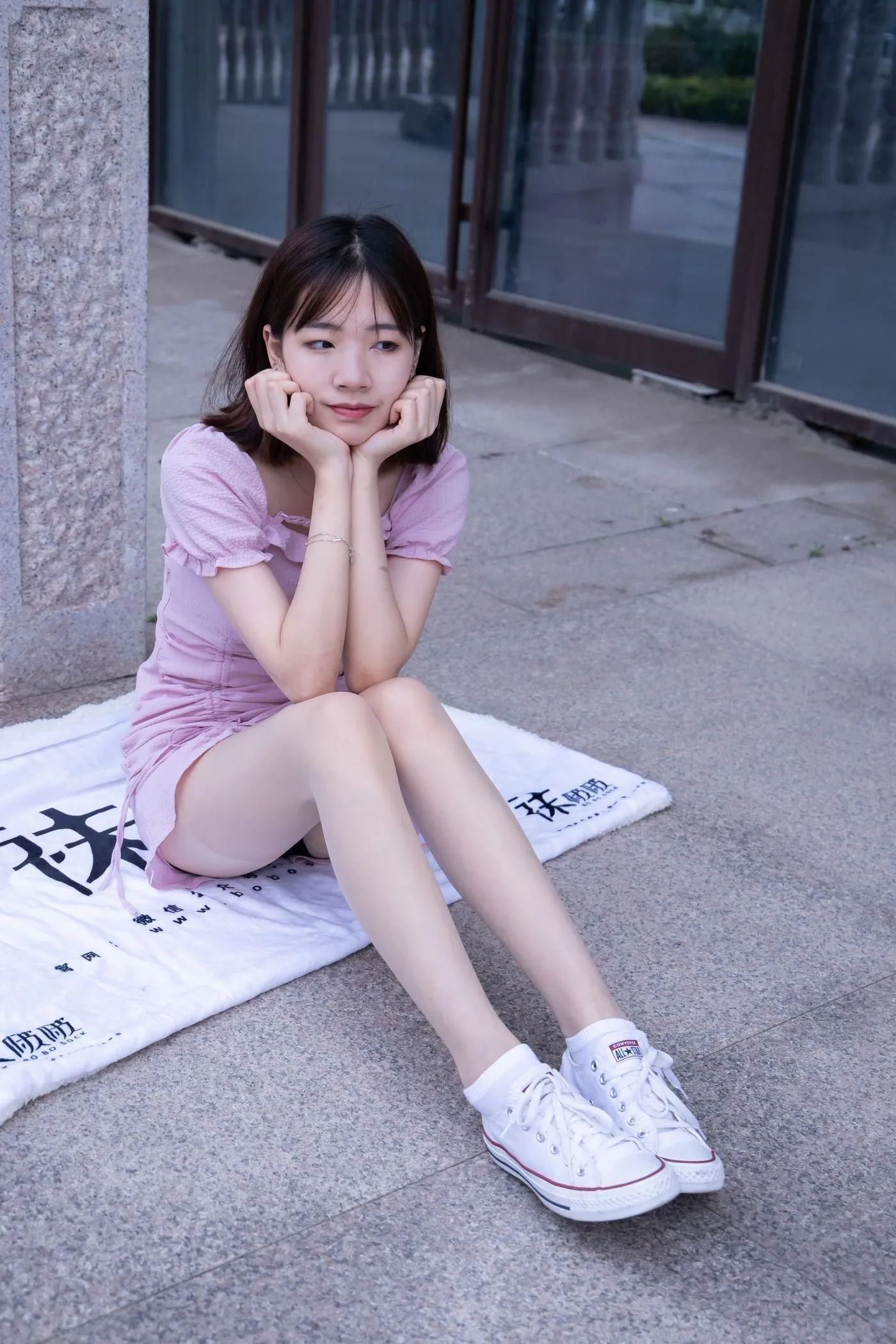 [BoBoSocks袜啵啵]NO.001 小甜豆-帆布鞋、白棉袜、肉丝 [138P]插图9